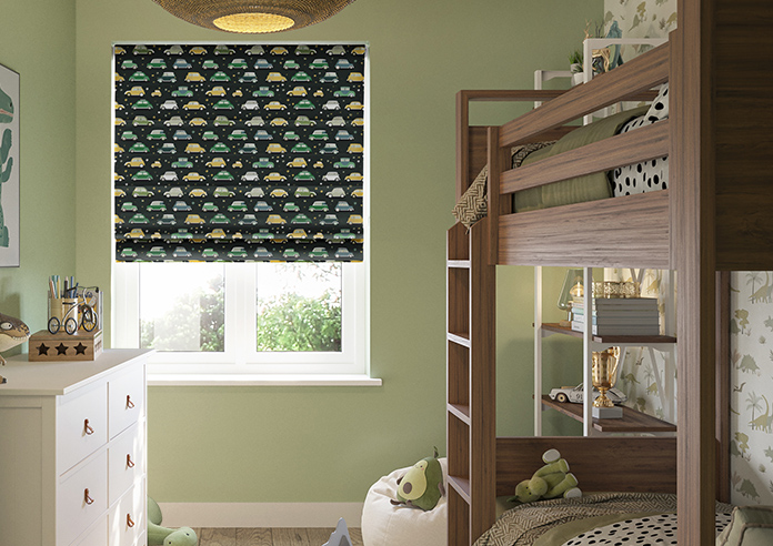 Roadtrip, Forest Green - Motorised Roman Blind - Image 3